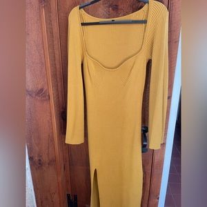 Yellow Sweater Dress Size Large